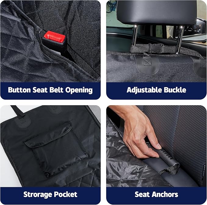 Anyoupin Dog Car Seat Cover for Back Seat
