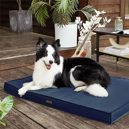 Lesure Water-Resistant Dog Bed Cover - Large Dog Bed Removable Cover, Replacement Washable, Dog Bed Covers for Pet Mat Bed, 36x27x3 Inches