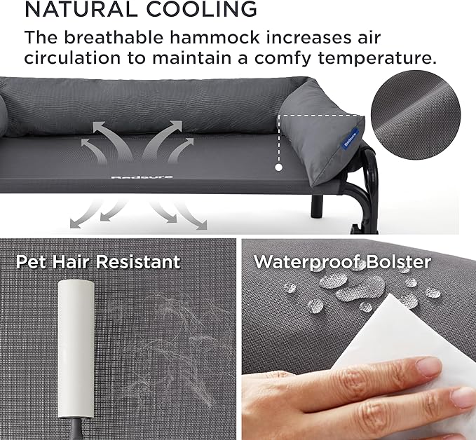 Bedsure XL Elevated Raised Outdoor Dog Bed 42 inches