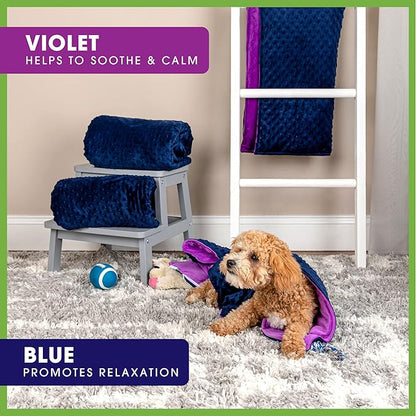 BARMY Weighted Blanket for Dogs with Washable Cover (3 Sizes) Thunder Blankets for Dogs