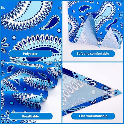 10pcs Dog Bandanas Paisley Pattern for Medium Breed Kerchief Triangle Bibs Scarves Pink Blue Yellow Red Girl Boy Grooming Costume