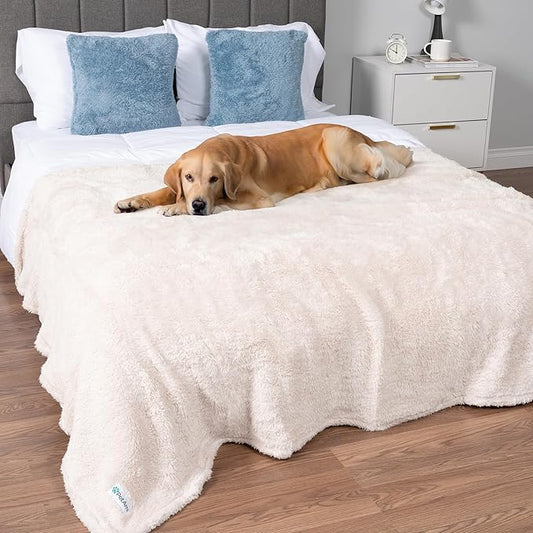PetAmi Dog Blanket for Large Dogs Beige 60x80