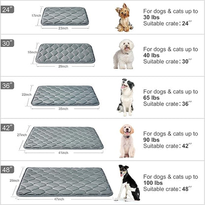 Dog Crate Mats Dogs(29x18,Grey)
