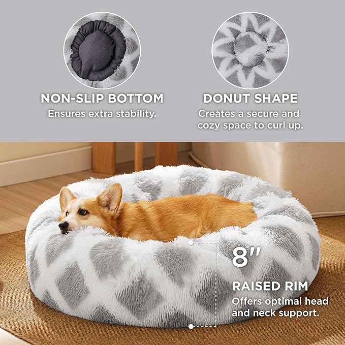 Bedsure Calming Dog Bed for Medium Dogs 30 inches 45 lbs