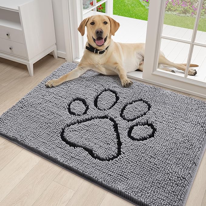 smiry Dog Door Mat for Muddy Paws (30x20 Inches,