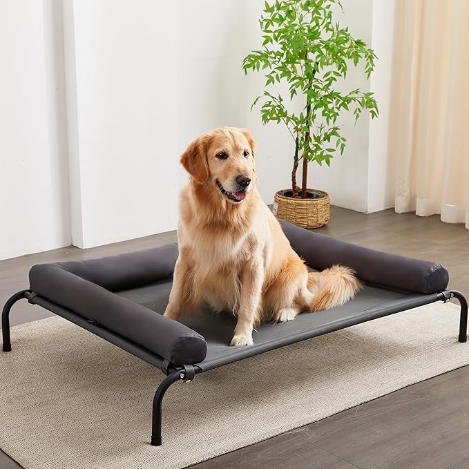 Cooling Elevated Dog Bed with Pillows