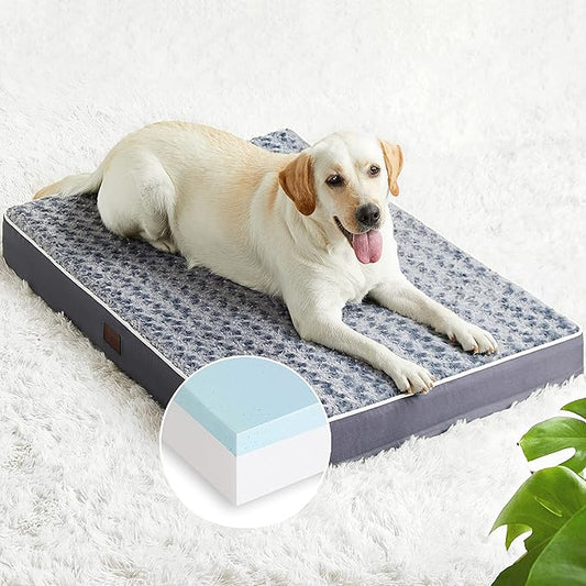 Figopage Orthopedic Memory Foam Dog Bed for Large Dogs