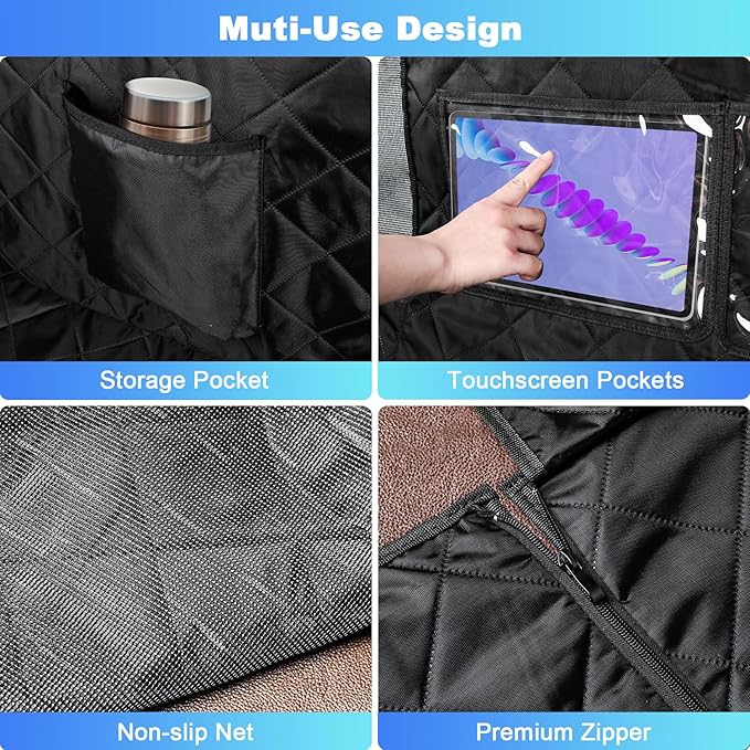 Dog Car Seat Cover for Back Seat 600D Heavy