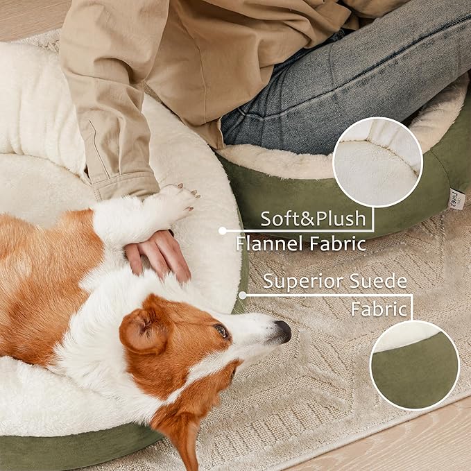 Love's cabin Round Donut Cat and Dog Cushion Bed 25in Pet