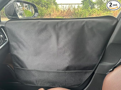 Dog Car Door Protector Vehicle Door Cover Protector for Dogs Pet Car Door Cover Anti-Scratch Waterproof Car Door Covers Guard Durable 600D Oxford Dog Car Door Protector 28" x 17" 2 Pack