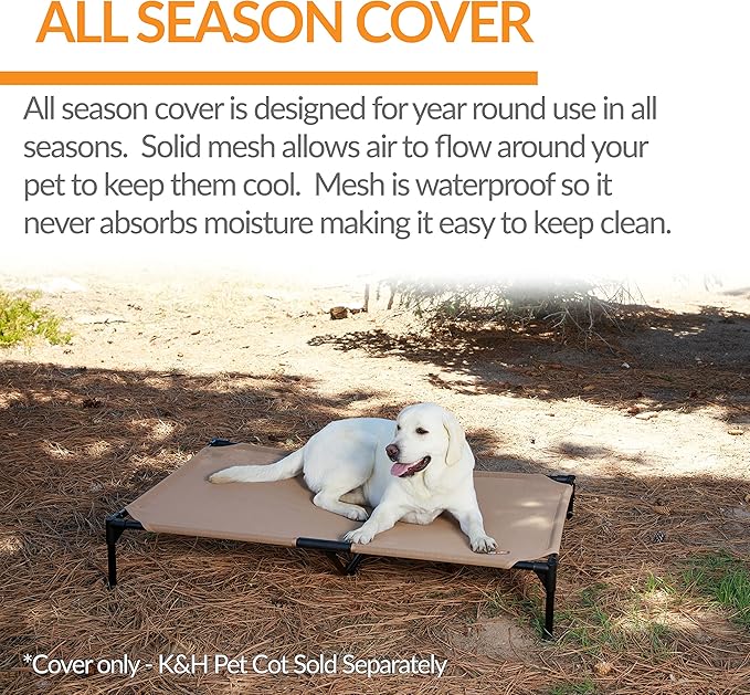 K&H Pet Products Elevated Cooling Outdoor Dog Bed 50 X 32 Inches