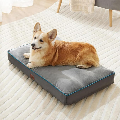 Bedsure Waterproof Dog Beds for Large Dogs 4 inch 80lbs L-Crate