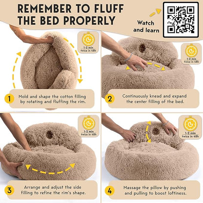 PetJett Calming Dog Bed 36'' Donut 100 lbs