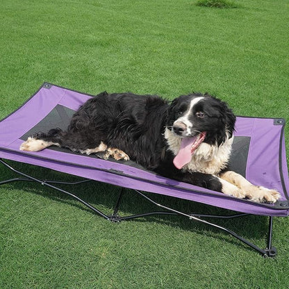 YEP HHO 47 Inches Long Elevated Folding Pet Bed Cot Travel Portable Breathable Cooling Textilene Mesh Sleeping Dog Bed (47 Inch (Pack of 1), Purple)