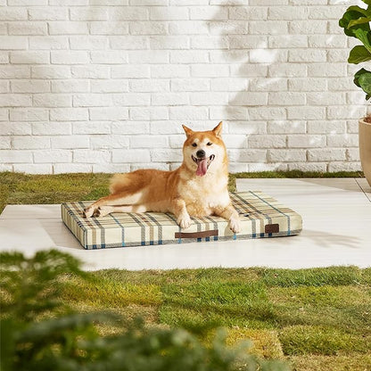 Bedsure Large Patterned Dog Bed for Large Dogs Cover(35"x22", Cream)