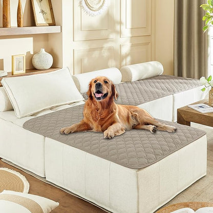 gogobunny 100% Double Sided Waterproof Dog Blanket Soft Pet Bed Cover Reversible Protect Furniture Couch Sofa Car for Puppy Large Dog Cat (Dark Stone/Light Stone 40x50 Inch 1))