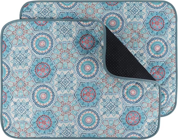 IEUUMLER Washable Pee Pads for Dogs 2 Pack EU007 (Green 42"X28"-2pcs)