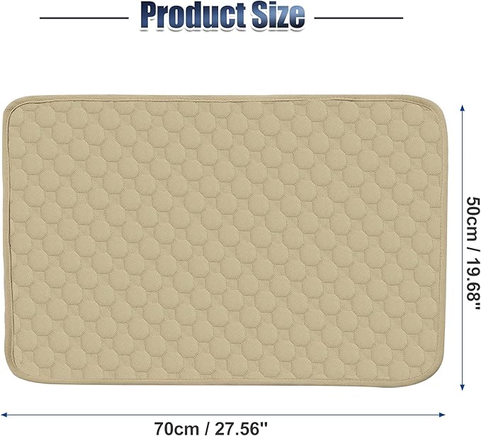 X AUTOHAUX 2 Pcs Dog Seat Cover Reuse 70x50cm Khaki