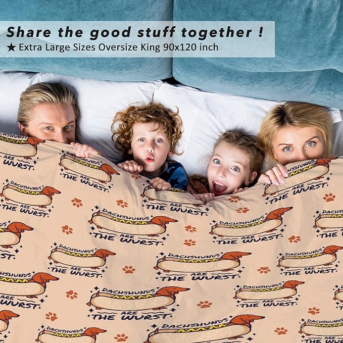Dachshund Dog Blankets Puppy Blanket 80x60 in