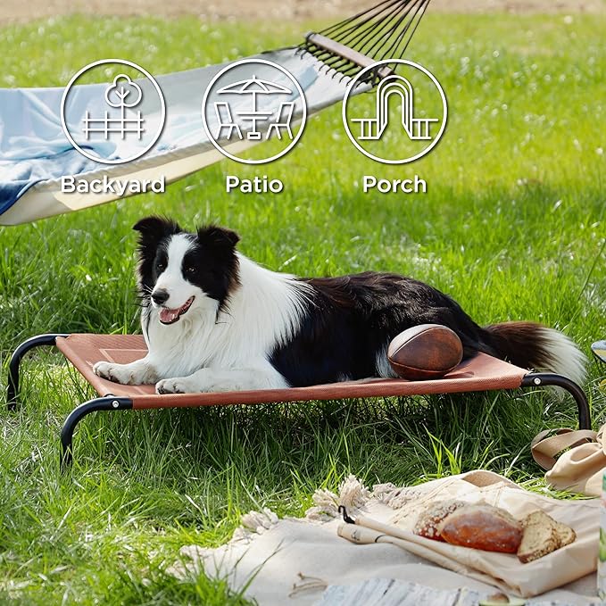 Bedsure Elevated Raised Cooling Cots Bed for Large Dogs 49 inches