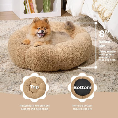 Lesure Calming Small Dog Bed 25 lbs, 23"