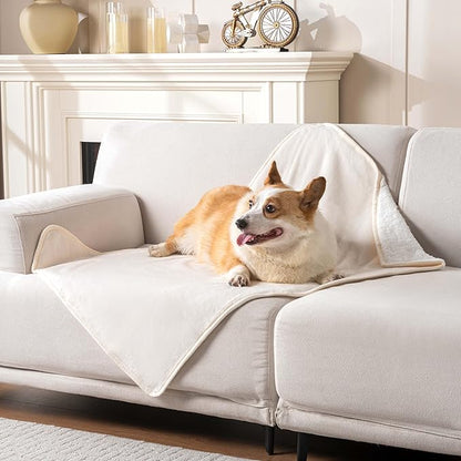 PETHUR Waterproof Dog Blankets for Medium Dogs 29"x40", Beige