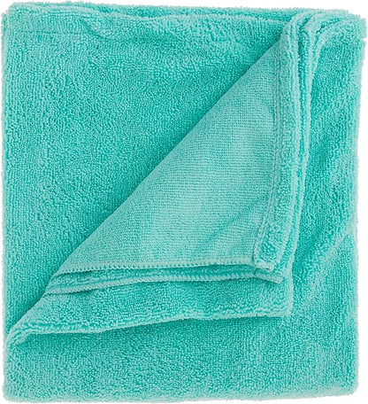 Bone Dry Pet Grooming Towel Collection Absorbent Microfiber X-Large, 41x23.5", Embroidered Green