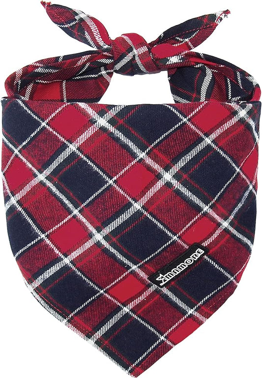 Adjustable Plaid Dog Bandanas 1PC Soft