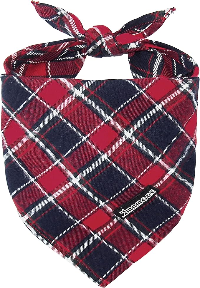 Adjustable Plaid Dog Bandanas 1PC Soft
