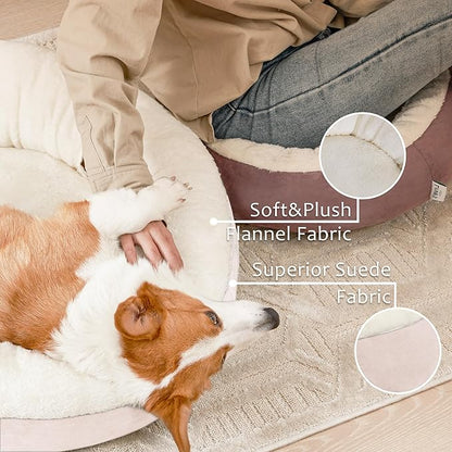 Love's cabin Round Donut Cat and Dog Cushion Bed 25in Pet