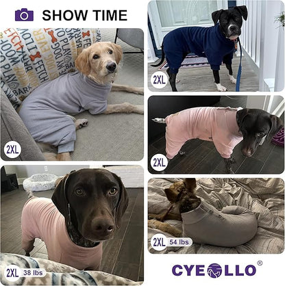 cyeollo Dog Pajamas Turtleneck Thermal Dog Pjs Fleece
