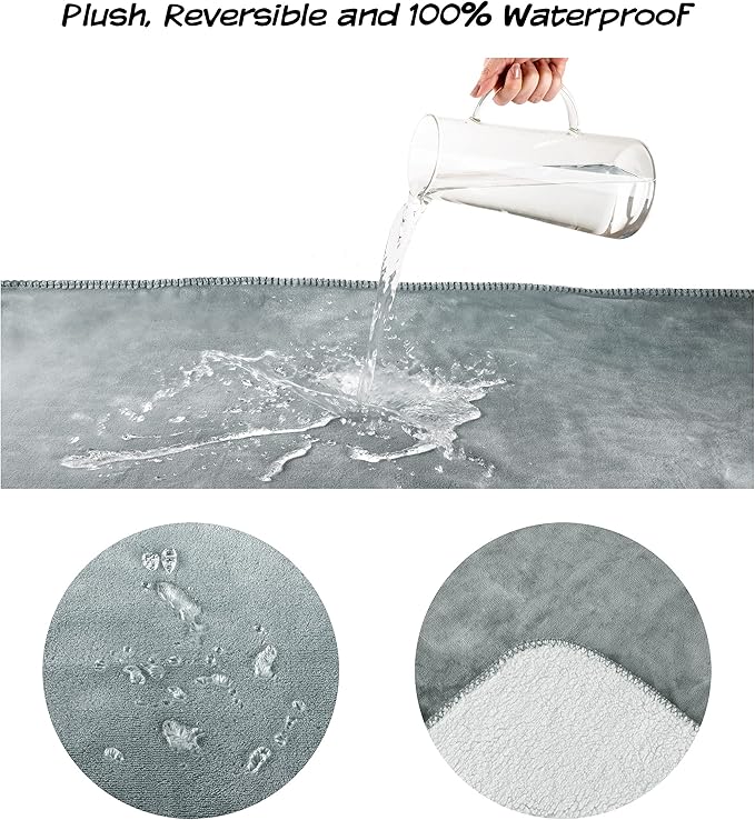 PETMAKER Waterproof Pet Blanket 50x60-Inch Reversible