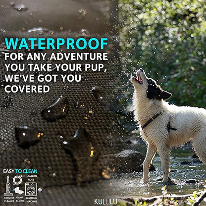 KULULU Dog Car Seat Cover for Back Seat 100% Waterproof (54" W 58" L))