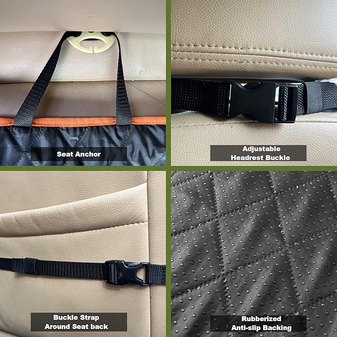 2 Packs Car Front Seat Cover for Dogs