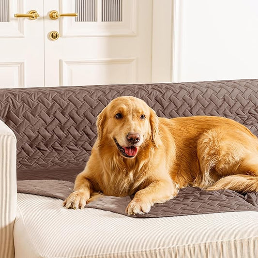 gogobunny 100% Double Sided Waterproof Dog Blanket Soft Pet Bed Cover Reversible Protect Furniture Couch Sofa Car for Puppy Cat Kids (Dark Chocolate/Light Chocolate 30x70 Inch 1))