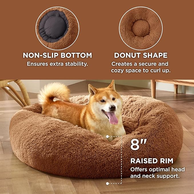 Bedsure Calming Dog Bed for Medium Dogs 30 inches 45 lbs