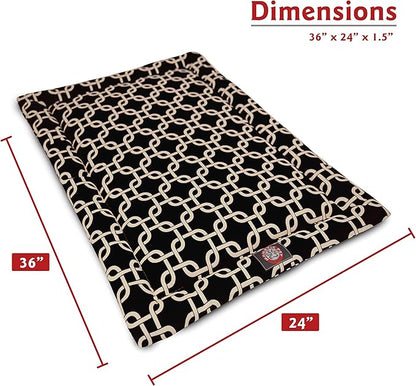 36" Links Black Crate Dog Bed Mat By Majestic Pet Products