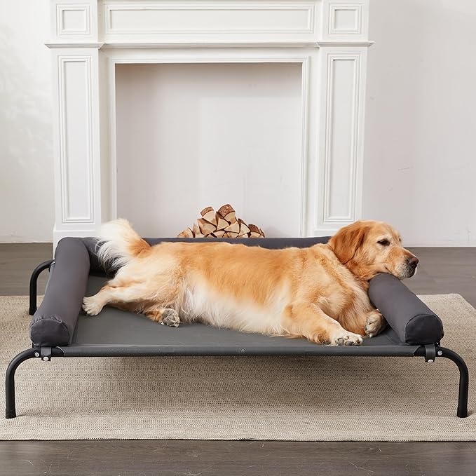 Cooling Elevated Dog Bed with Pillows