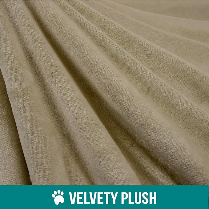PetAmi WATERPROOF Dog Blanket For Bed 80x60 Taupe