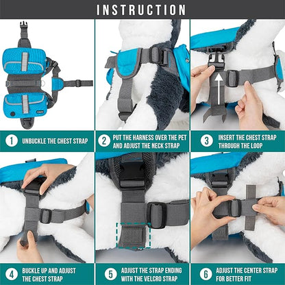 PetAmi Dog Backpack for Medium Large Dogs