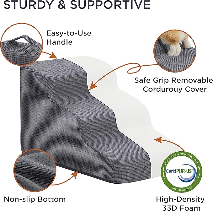 Lesure Dog Stairs for Small Dogs 5 Steps