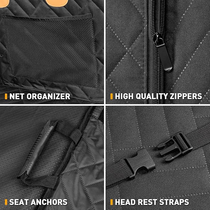 Dog Seat Cover for Trucks Back Seat Extender for Dog F150, RAM1500,