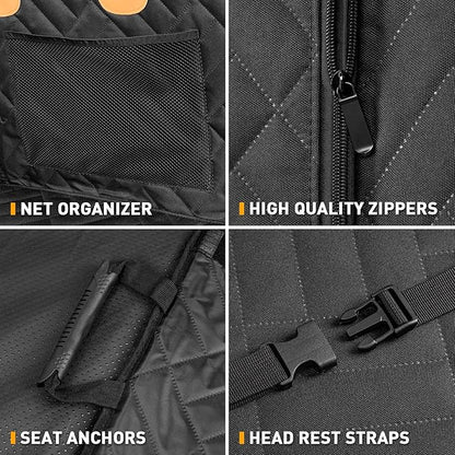 Dog Seat Cover for Trucks Back Seat Extender for Dog F150, RAM1500,