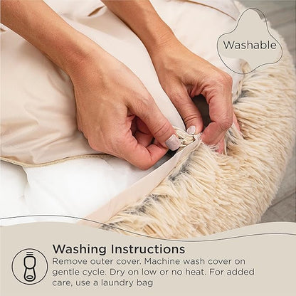 Best Friends by Sheri The Original Calming Donut Cat and Dog Bed in Shag Fur Cotton Candy Pink 30"