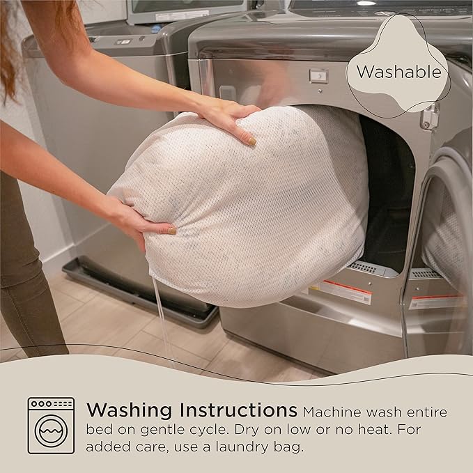 Best Friends by Sheri The Original Calming Donut Cat and Dog Bed in Shag Fur Taupe 18"