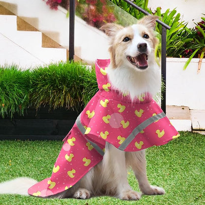 NACOCO Large Dog Raincoat Adjustable