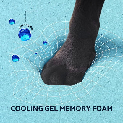 Washable Cooling Pet Bed for Small (29" x 18", Up 50LBs)