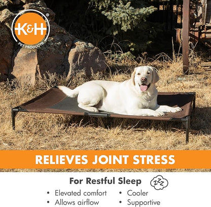 K&H Pet Products Dog Cots Beds for Large Dog- Elevated Outdoor Dog Cot Bed- Raised Dog Hammock Cooling Bed- Washable