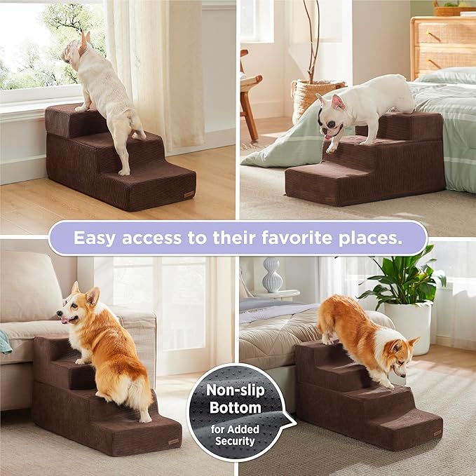 Lesure Dog Stairs for Small Dogs 4 Steps