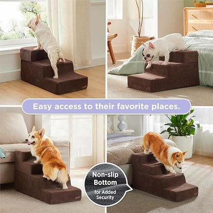 Lesure Dog Stairs for Small Dogs 4 Steps